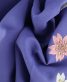 卒業式袴単品レンタル[刺繍]紫に近い青色に桜刺繍[身長153-157cm]No.653